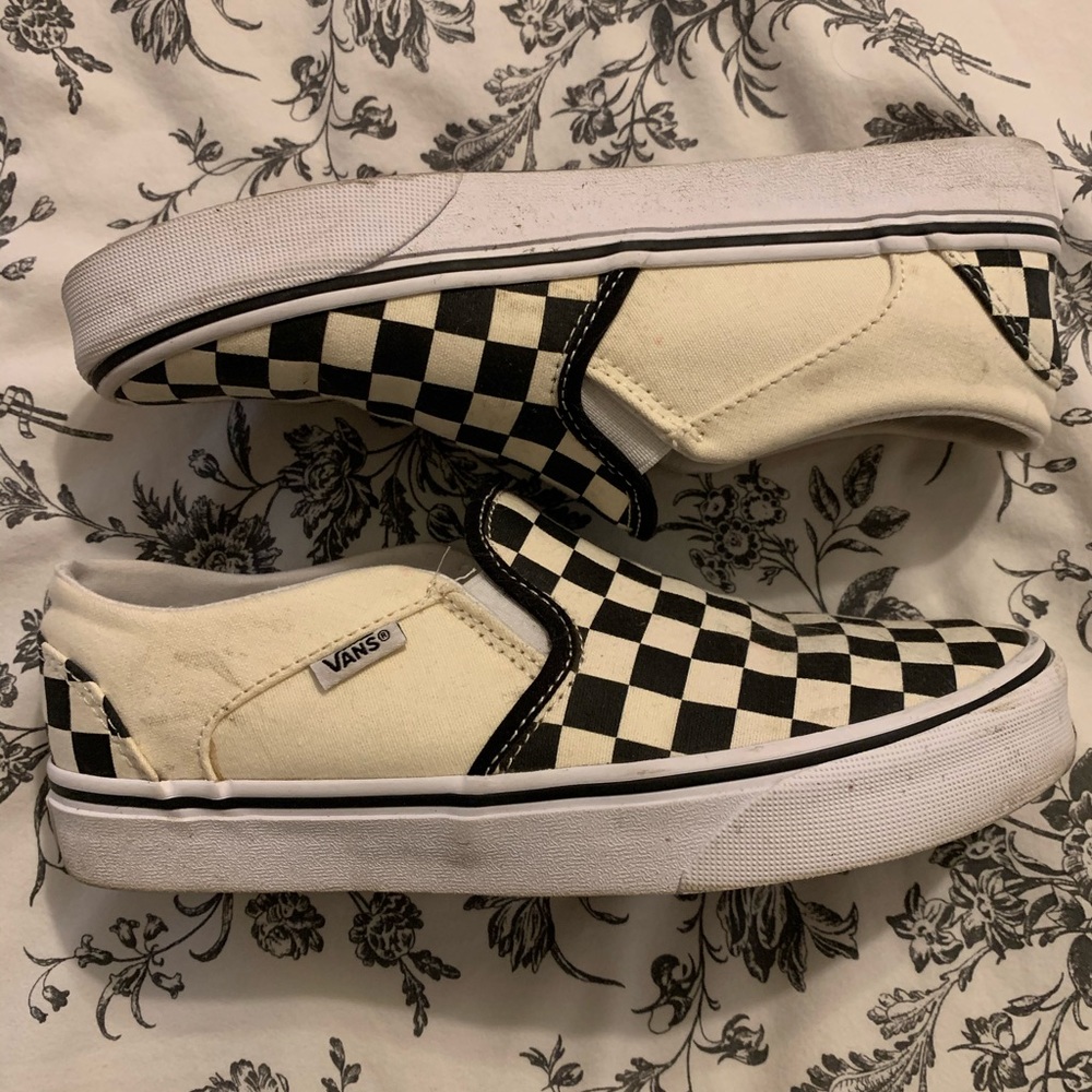 Black and white checkered vans